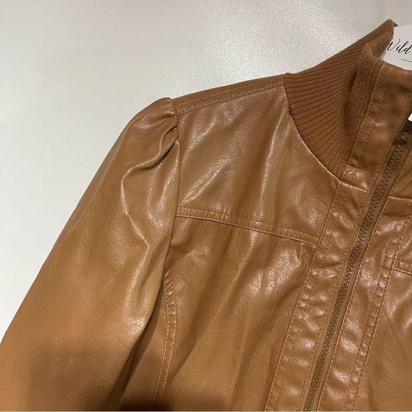 Maternity Faux Leather Vintage Full Zip Jacket Medium - Picture 8 of 15